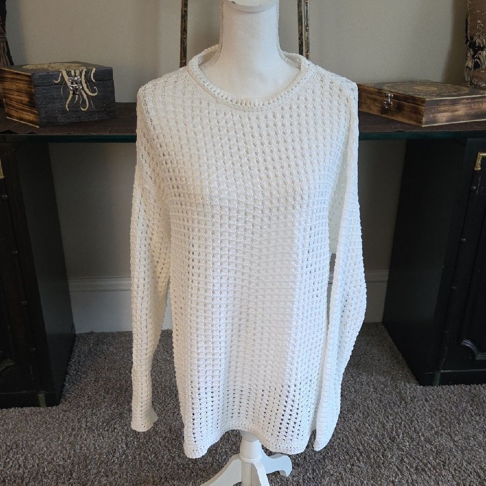 Women's White Knit Sweater